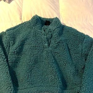 PAC Sun crop teddy bear sweater